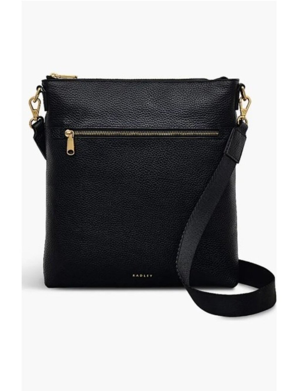 RADLEY London Sunny Dene pebbled leather small crossbody bag - BLACK